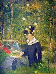 Nuori nainen Bellevue Gardenin sisäänkäynnissä (Marguerite), 1880